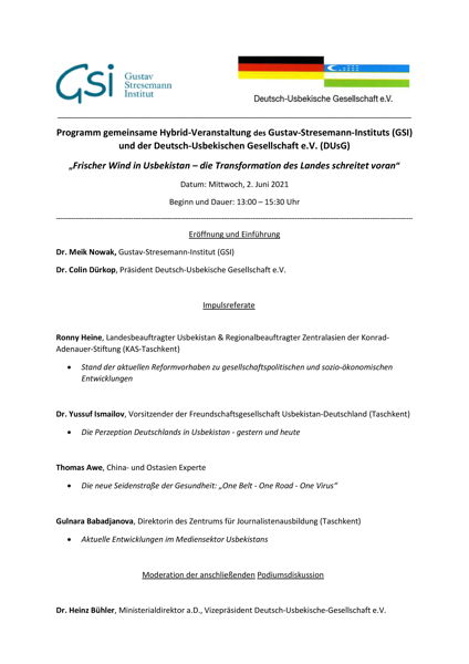 Reise nach Usbekistan 11. April — 21. April 2016 programm final gsi dusg 20212