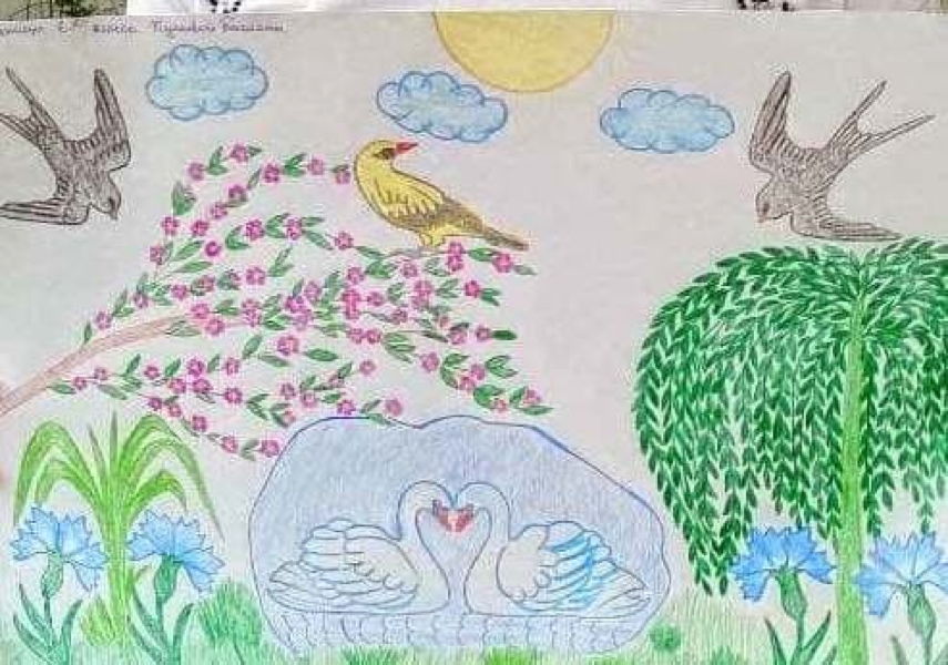 Kinder Malwettbewerb zum Thema "Tulpe und Mond" in Buchara photo 2021 05 10 16 12 27